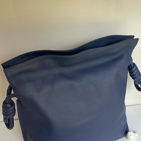 LOEWE Flamenco Knot Napa Leather Bag Navy - Picture 13 of 17